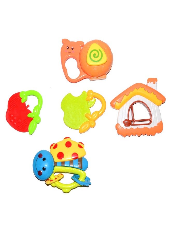 Globular Rattle Baby Toy Colorful Non Toxic BPA Attractive Plastic Set 6 Month to 3 Year Shake & Grab Rattle and Soothing Teethers for Babies New Born and Infants Early Age Toys for Kids - Image 2